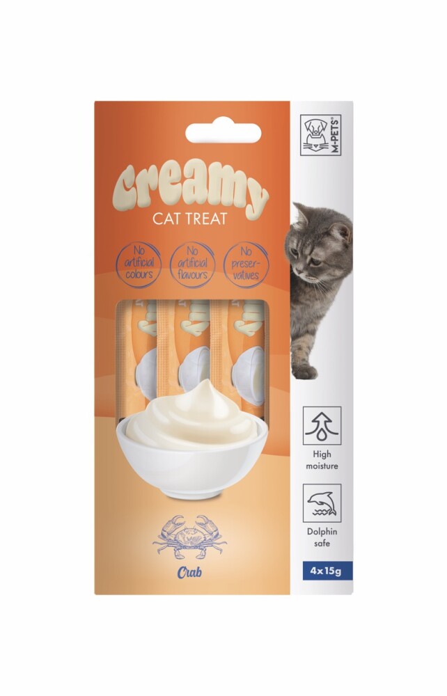 M-pets Creamy Yengeçli Krema Kedi Ödül Maması 4X15 GR | SRC: Barcode: 6953182733812